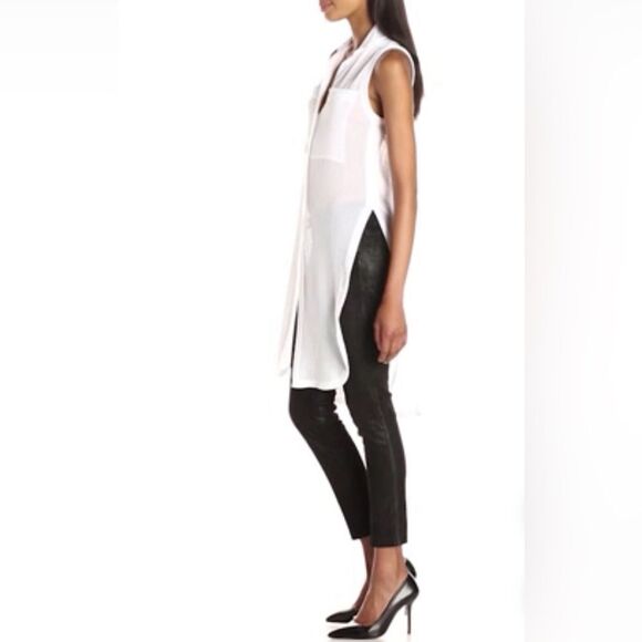 Helmut Lang Swift Sleeveless Tunic – Optic White Button-Down, Size S - Picture 9 of 11